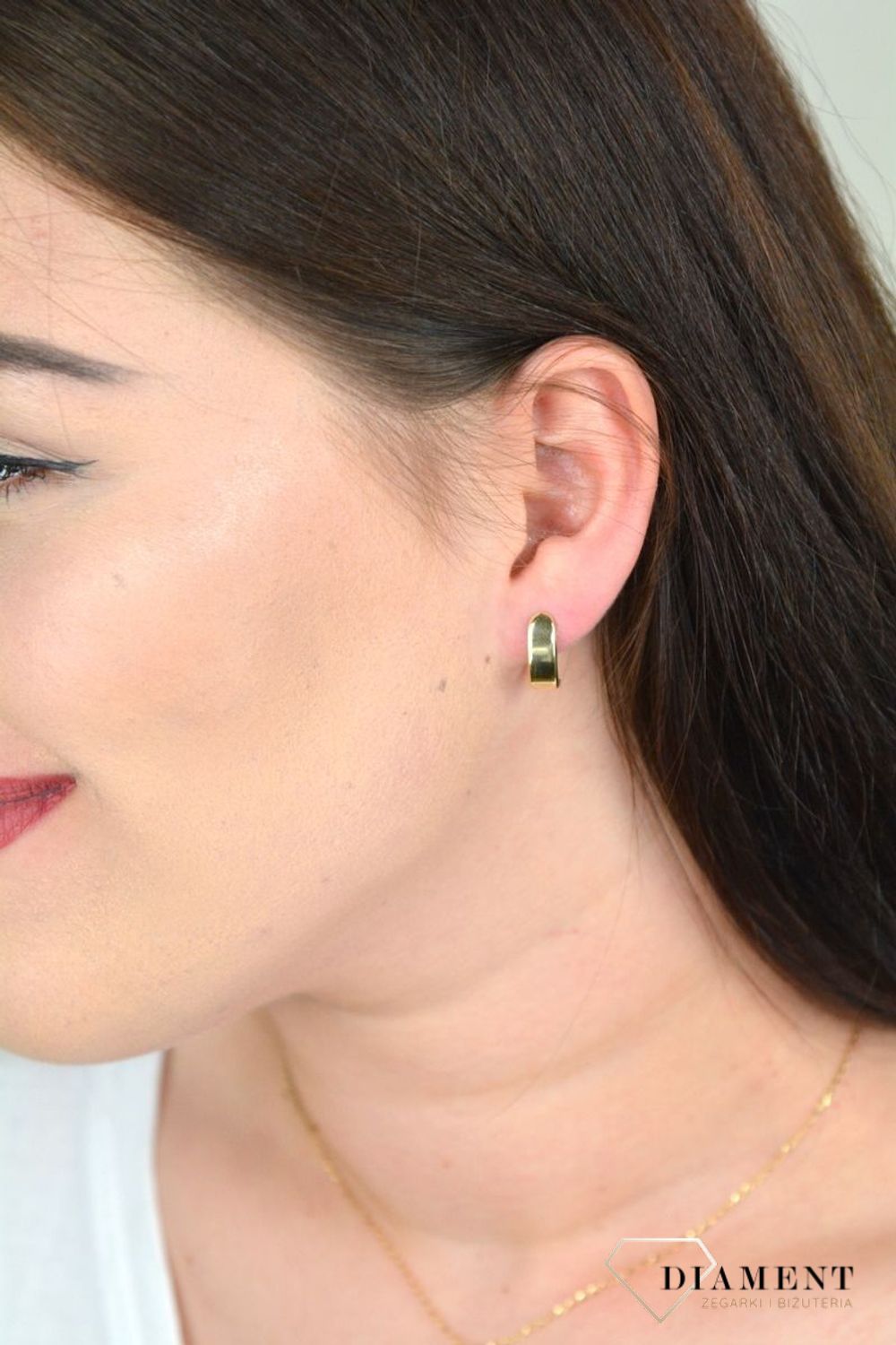 Złote kolczyki gładkie blaszki KL 5428.jpg